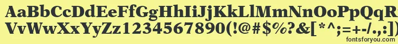 OrchidBlackSsiBlack-Schriftart – Schwarze Schriften auf gelbem Hintergrund