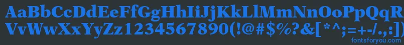 Шрифт OrchidBlackSsiBlack – синие шрифты на чёрном фоне