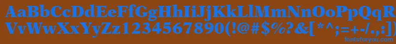 フォントOrchidBlackSsiBlack – 茶色の背景に青い文字