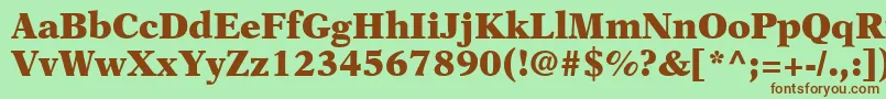Шрифт OrchidBlackSsiBlack – коричневые шрифты на зелёном фоне