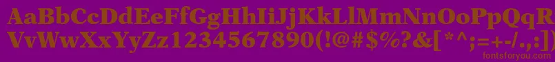 Шрифт OrchidBlackSsiBlack – коричневые шрифты на фиолетовом фоне