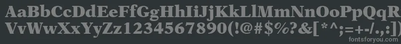 フォントOrchidBlackSsiBlack – 黒い背景に灰色の文字