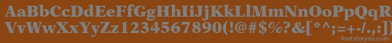 OrchidBlackSsiBlack-fontti – harmaat kirjasimet ruskealla taustalla