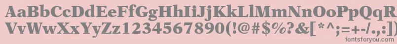 フォントOrchidBlackSsiBlack – ピンクの背景に灰色の文字