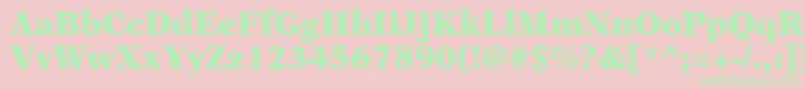 OrchidBlackSsiBlack-fontti – vihreät fontit vaaleanpunaisella taustalla