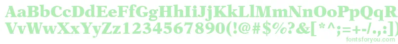 Шрифт OrchidBlackSsiBlack – зелёные шрифты на белом фоне