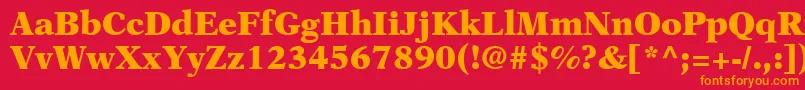 Шрифт OrchidBlackSsiBlack – оранжевые шрифты на красном фоне