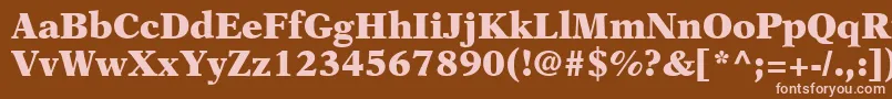 Шрифт OrchidBlackSsiBlack – розовые шрифты на коричневом фоне