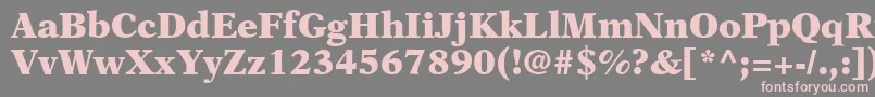 OrchidBlackSsiBlack-fontti – vaaleanpunaiset fontit harmaalla taustalla