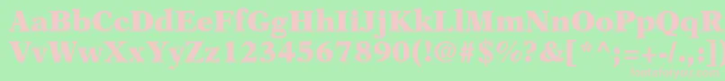 フォントOrchidBlackSsiBlack – 緑の背景にピンクのフォント