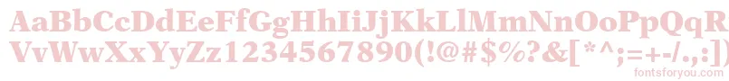 OrchidBlackSsiBlack-fontti – vaaleanpunaiset fontit valkoisella taustalla