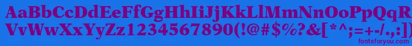 Шрифт OrchidBlackSsiBlack – фиолетовые шрифты на синем фоне