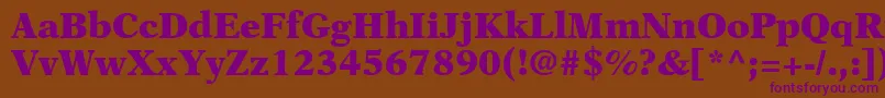 Шрифт OrchidBlackSsiBlack – фиолетовые шрифты на коричневом фоне