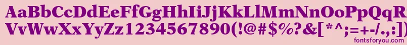 OrchidBlackSsiBlack-Schriftart – Violette Schriften auf rosa Hintergrund