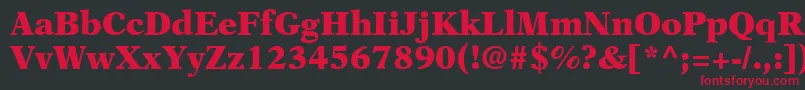 フォントOrchidBlackSsiBlack – 黒い背景に赤い文字