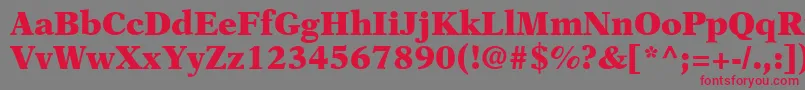 OrchidBlackSsiBlack Font – Red Fonts on Gray Background