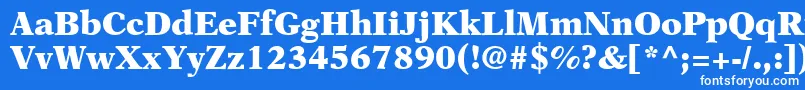 OrchidBlackSsiBlack-Schriftart – Weiße Schriften auf blauem Hintergrund