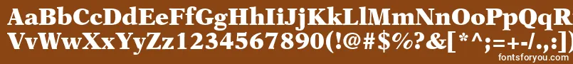 OrchidBlackSsiBlack-fontti – valkoiset fontit ruskealla taustalla