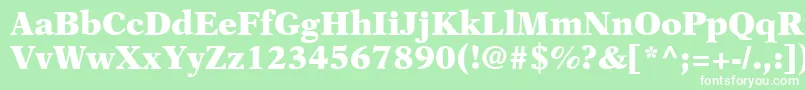 フォントOrchidBlackSsiBlack – 緑の背景に白い文字