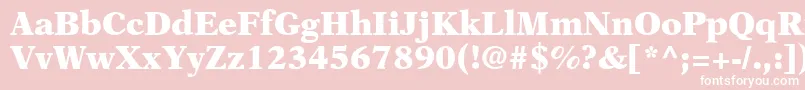 OrchidBlackSsiBlack-fontti – valkoiset fontit vaaleanpunaisella taustalla