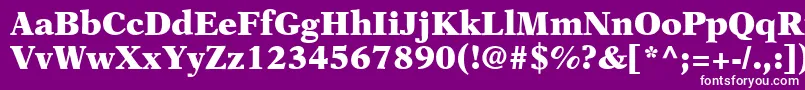 OrchidBlackSsiBlack-fontti – valkoiset fontit violetilla taustalla
