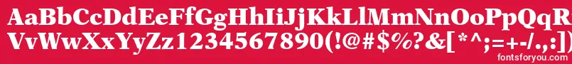 OrchidBlackSsiBlack-Schriftart – Weiße Schriften auf rotem Hintergrund