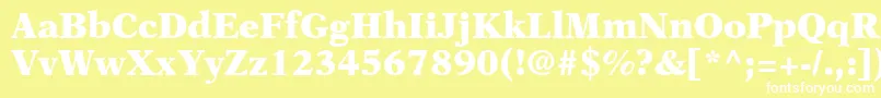 OrchidBlackSsiBlack-fontti – valkoiset fontit keltaisella taustalla