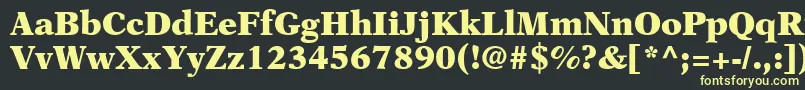 OrchidBlackSsiBlack-fontti – keltaiset fontit mustalla taustalla