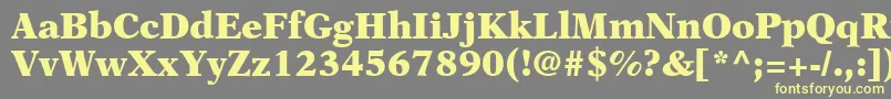 Шрифт OrchidBlackSsiBlack – жёлтые шрифты на сером фоне