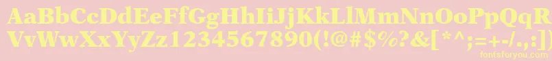 OrchidBlackSsiBlack-Schriftart – Gelbe Schriften auf rosa Hintergrund
