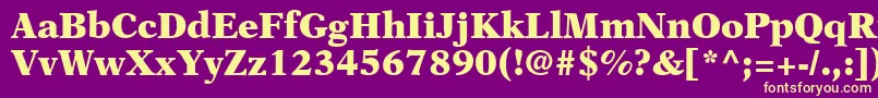 OrchidBlackSsiBlack Font – Yellow Fonts on Purple Background