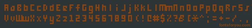 Шрифт Monooge0555 – коричневые шрифты на чёрном фоне