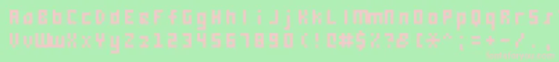 Monooge0555 Font – Pink Fonts on Green Background