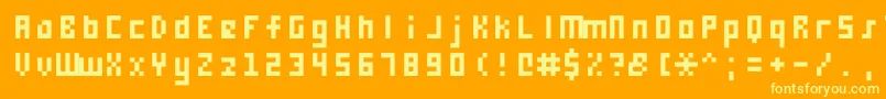Más sobre la fuente Monooge0555 fuente Monooge0555 – Fuentes Amarillas Sobre Fondo Naranja