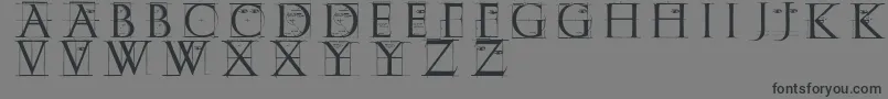 フォントErikgcapssketches – 黒い文字の灰色の背景