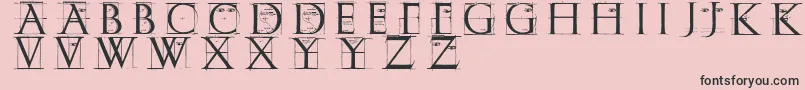 Erikgcapssketches-Schriftart – Schwarze Schriften auf rosa Hintergrund