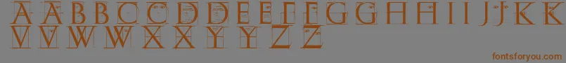 Erikgcapssketches Font – Brown Fonts on Gray Background