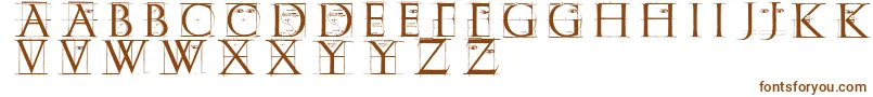 Шрифт Erikgcapssketches – коричневые шрифты на белом фоне