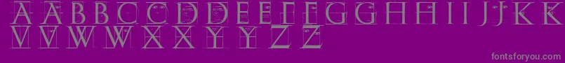 Erikgcapssketches Font – Gray Fonts on Purple Background