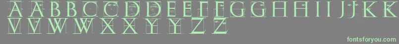 Erikgcapssketches Font – Green Fonts on Gray Background