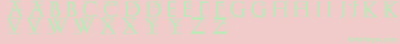 Erikgcapssketches Font – Green Fonts on Pink Background
