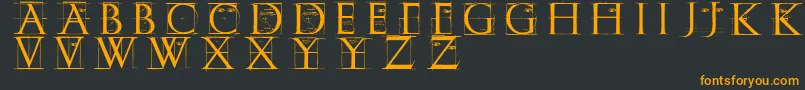 Weitere Informationen zur Erikgcapssketches-Schriftart Erikgcapssketches-Schriftart – Orangefarbene Schriften auf schwarzem Hintergrund
