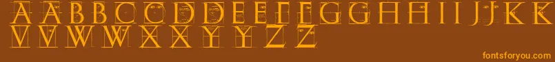 Erikgcapssketches Font – Orange Fonts on Brown Background