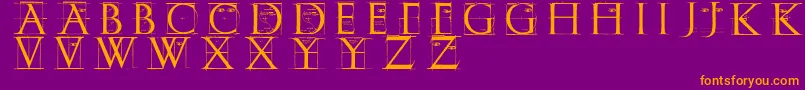 Erikgcapssketches Font – Orange Fonts on Purple Background