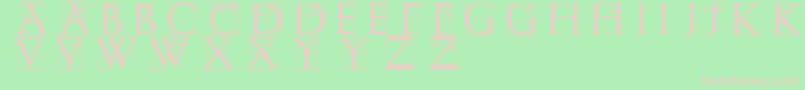 Erikgcapssketches Font – Pink Fonts on Green Background