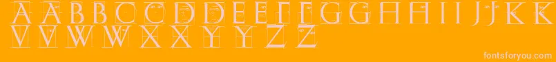 Erikgcapssketches Font – Pink Fonts on Orange Background