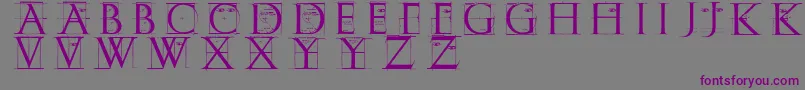 Шрифт Erikgcapssketches – фиолетовые шрифты на сером фоне