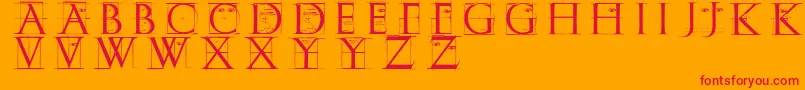 Erikgcapssketches Font – Red Fonts on Orange Background