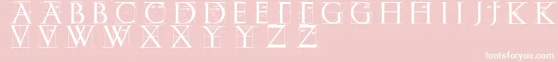 Erikgcapssketches-Schriftart – Weiße Schriften auf rosa Hintergrund