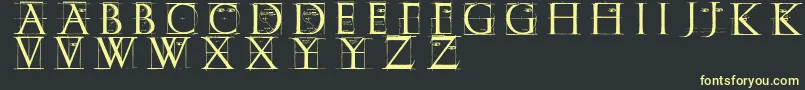 Erikgcapssketches-Schriftart – Gelbe Schriften auf schwarzem Hintergrund